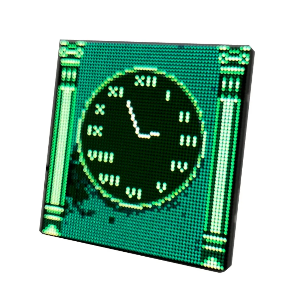 LED Digital Clock Clock Pixel Panel 64*64 Pixel Desktop Clock Electronic Alarm Clock Dedroom Decoration Bedside Silent Clock 3