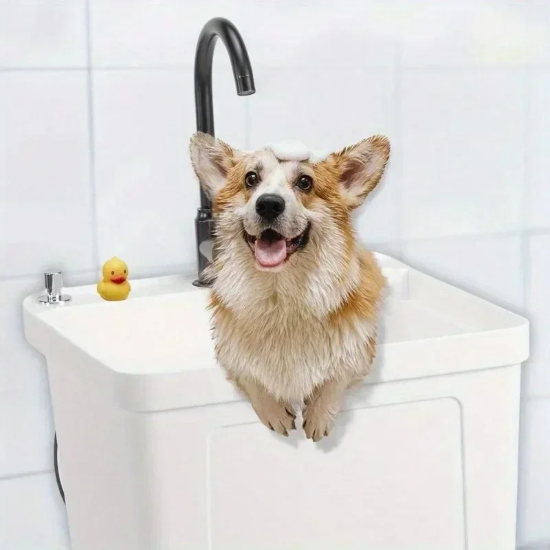Commercial Freestanding Utility Sink Laundry Tub Drain And Faucet For Garage 2