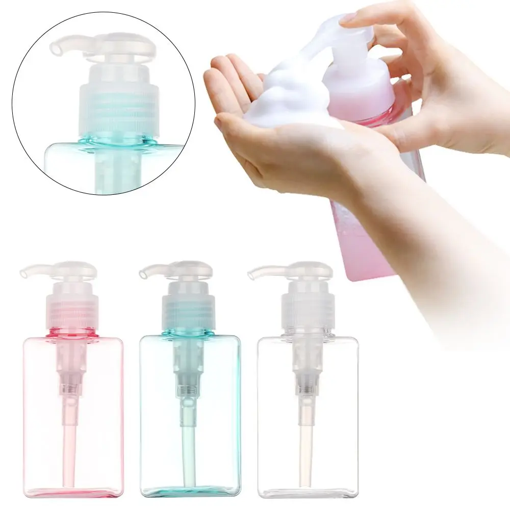 5pcs 100ml Plastic Clear Bottle Liquid  Points Bottling Shampoo Lotion Shower Gel  Pump Bottle toilet diverter valve copper t adapter g1 2 t valve for bath bidet sprayer shower fitting 4 points copper three way water pipe