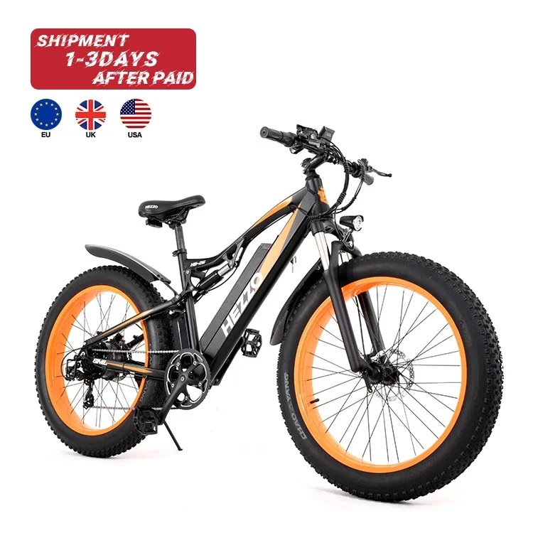 Eu Uk Us Warehouse 48V 1000W Ebike 17.5Ah Batteria A Lungo Raggio Emtb 26*4 Fat Tire Mountain Bike Elettrica Bicicletta Da Corsa Personalizzata