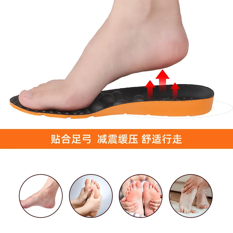 Massage Insoles For Shoes Men Women Inserts Sweat-absorbent Breathable Shock Absorbing Insole Foot Bump Massage Pad Shoe Insoles