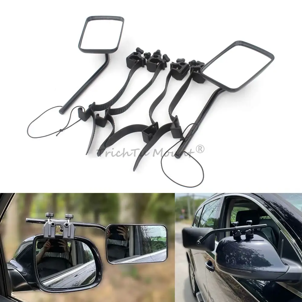 

2Pcs Car Adjustable Towing Mirror Tow Mirror Caravan Trailer Rearview Mirror Blind Spot Convex Wide Angel Safe Hauling Extension