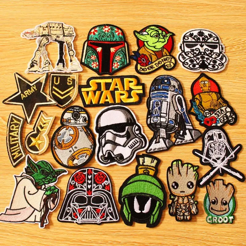 

Disney Star Wars Embroidered Patch For Clothing Iron On Patches On Clothes Mandalorian Yoda Baby Darth Vader Trooper Accessories