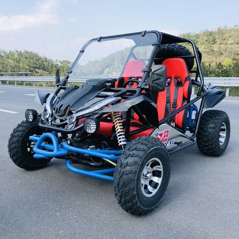 Farm Utv Atv Double Seats Gokart 200Cc Motore A Gas Buggy Off Road Go Kart Cross Cheap Dune 4X4 Offroad Buggy Per Adulti