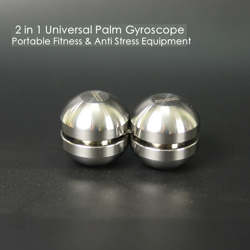 304 Stainless Steel Wrist Gyro Ball Universal Rotation Fitness Equipment Massage Hand Finger Grip Strength Training Anti Stress