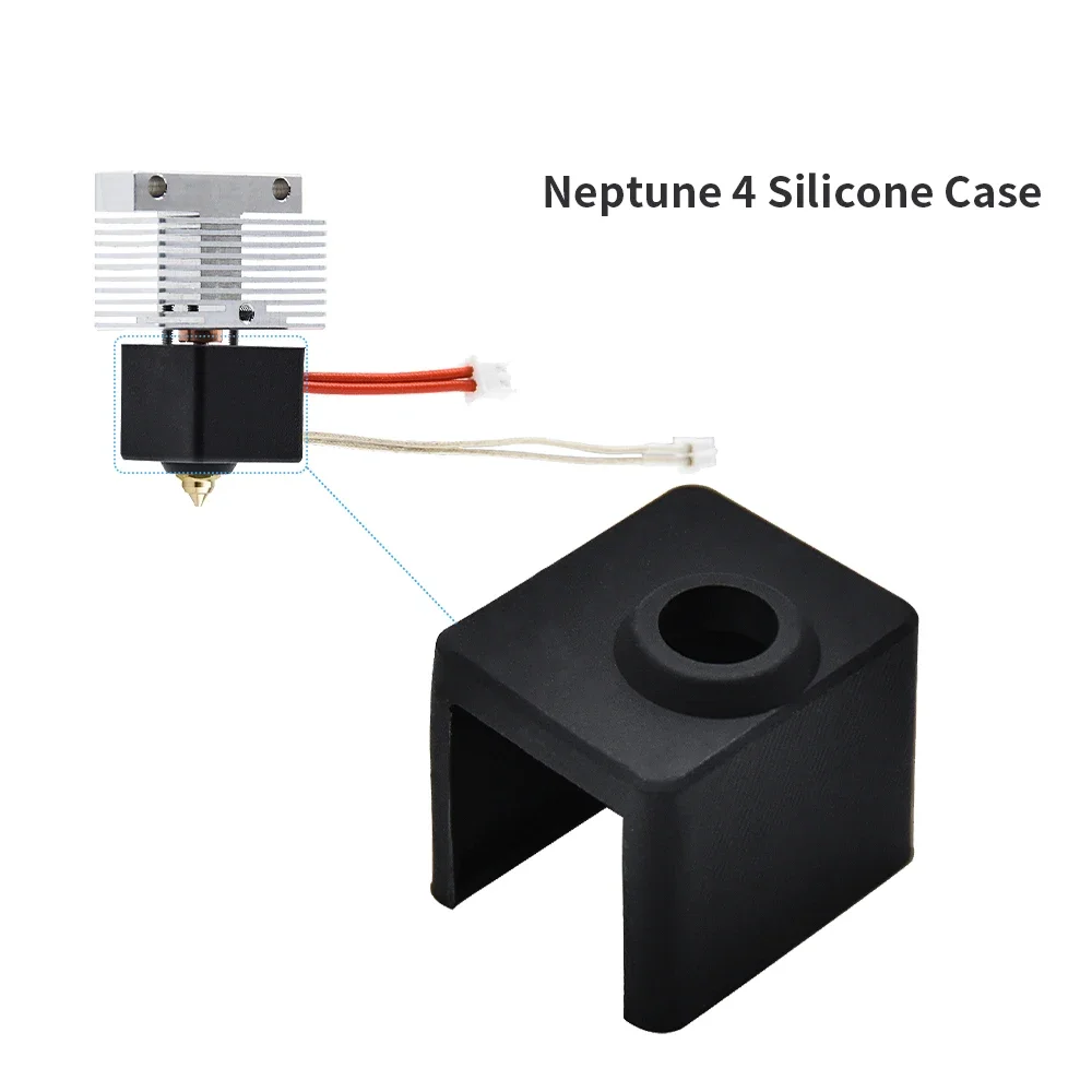 Neptune 4/Neptune 4 Pro Protective Silicone Sock Insulation Cover Case 3D Printing Hotend Silicone Sleeve for Heater Block