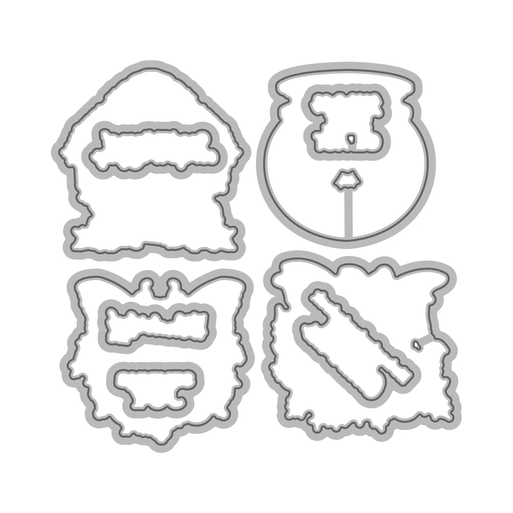 Stampi Da Taglio Metallo Buon Natale Per Card E Album - Acciaio Al Carbonio