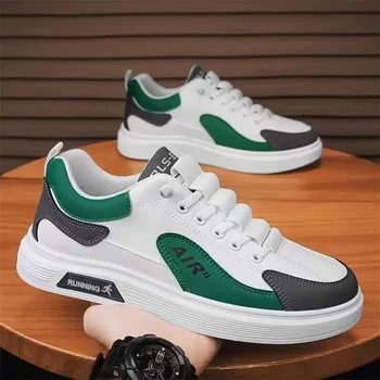 Trend 2025 New Men's Shoes Leather Fashion Low-top Men's Casual Trendy Shoes Running Sports 3