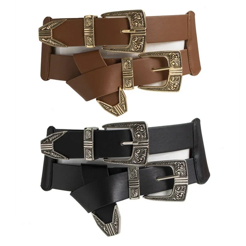 Ceinture élastique sculptée pour femme, ceinture réglable, nouveau style occidental, créateur de mode