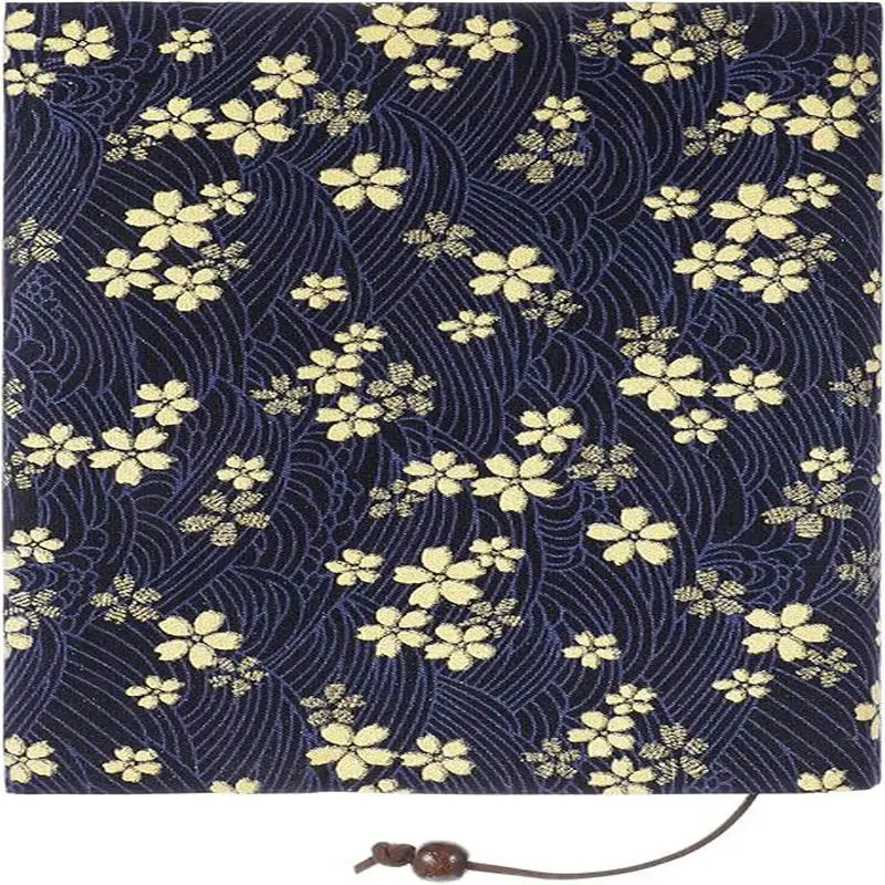 A5 Notebook Handmade Fabric Book Cover for Adjustable & Elastic Closure, Decorative Protective Sleeve for Journal, Textbook - 6