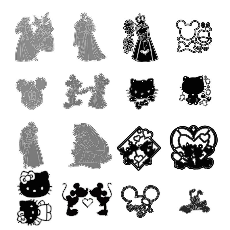 Matrices de découpe Métal Disney, Hello Kitty & Romantique DIY