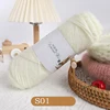 75g/ball Mohair Yarn Handmade DIY Knitted Medium Thick Bright Silk Thread Scarf Crochet Hook Hat Baby Thread 3