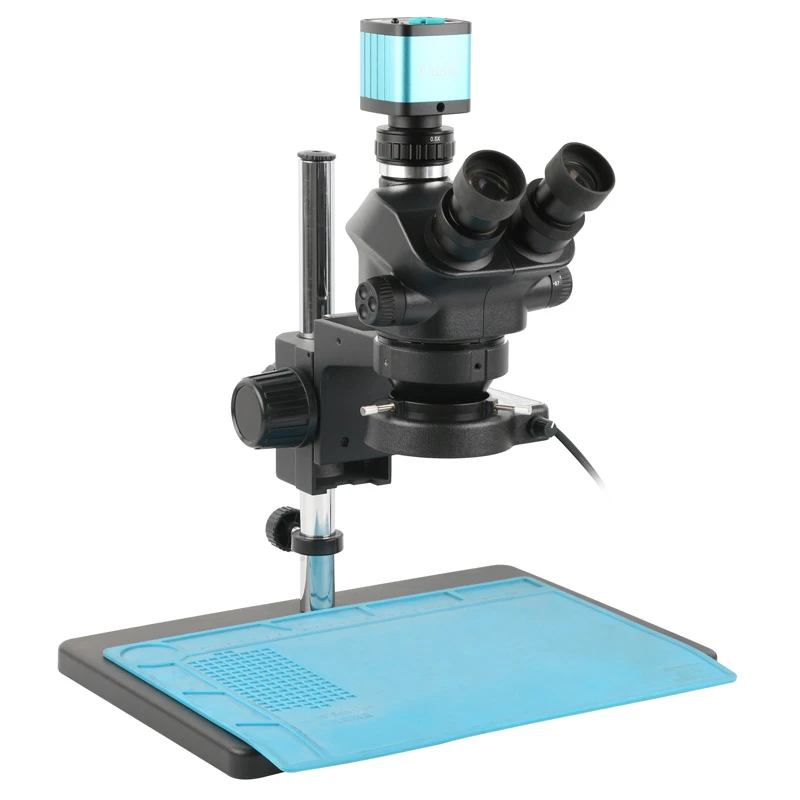 7x50x Zoom Simul Focal Industrial Lab Stereo Trinocular Microscope