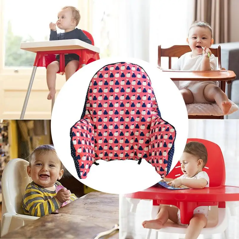 High Chair Cushion Oxford Cloth Cushion with Built-in Inflatable LiningSoft Comfortable Seat Mat with Replaceable Cover Chair