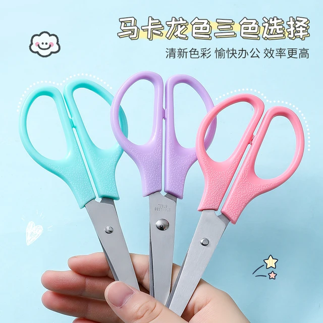 Cute Cartoon Student Round Head Safety Scissors for DIY Paper Cutting  Handicrafts Portable Art Scissors Office - AliExpress