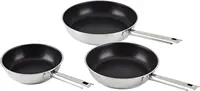 Diameter with Non-Stick Coating 3 Diameter, Stainless Steel, 24 cm, 3 Units 1