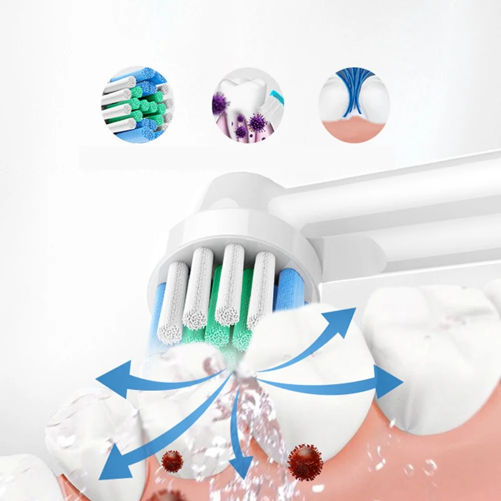 4 Pcs Replacement Electric Toothbrush Heads Professional Compatible for SB-17A Effectively Remove Plaque Teeth Cleaning