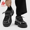 STRONGSHEN Spring Men Casual Shoes Leather Designer Shoes Mesh Breathable Slip On Platform Loafers Luxury Lace-up Dress Shoes 1