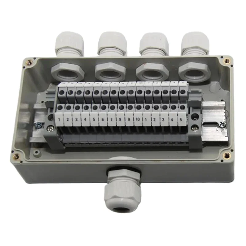 1PCS 158 * 90 * 60mm one in four out waterproof junction box with terminal Power Wire distribution box 32A