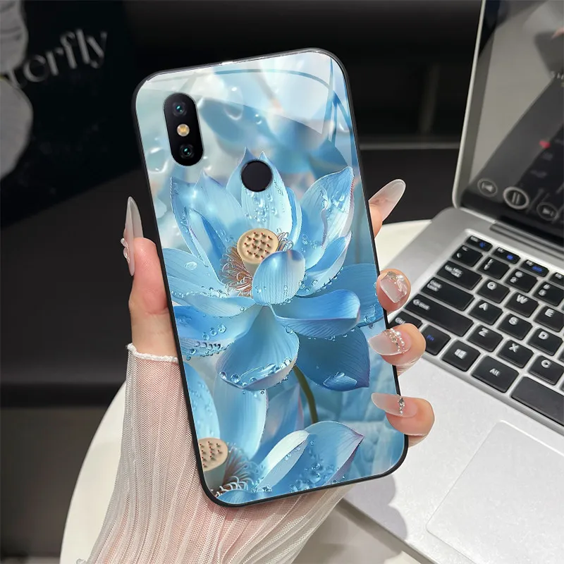 Trendy Fantasy Design Tempered Glass Bumper Phone Case with Full Protection