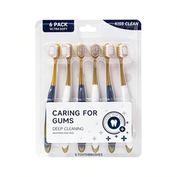 Ultra - Soft Wide Head Toothbrush for Sensitive Gums - Ideal for Home and Travel (6PCS)