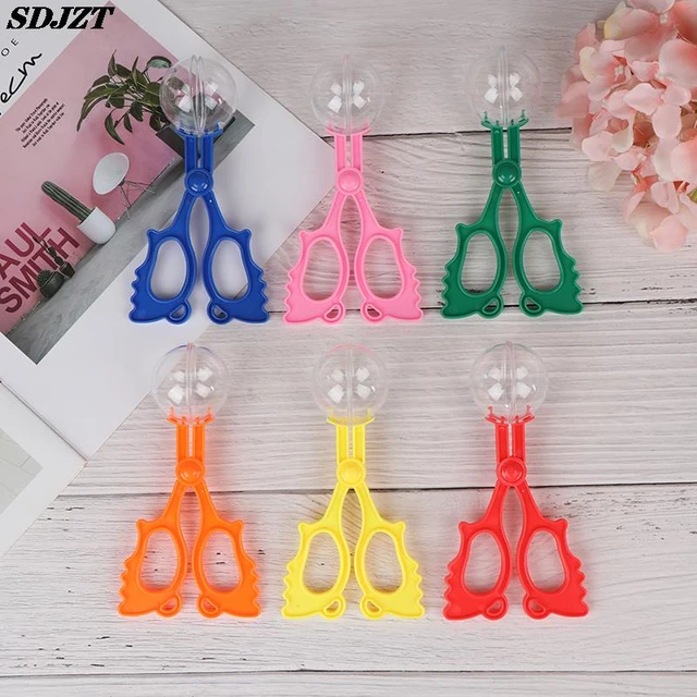 4/6/8pcs Plastic Bug Catcher Scissors Insects Catch Handy Scoopers Scissors  Toys Clamp for Kids Children Toddler