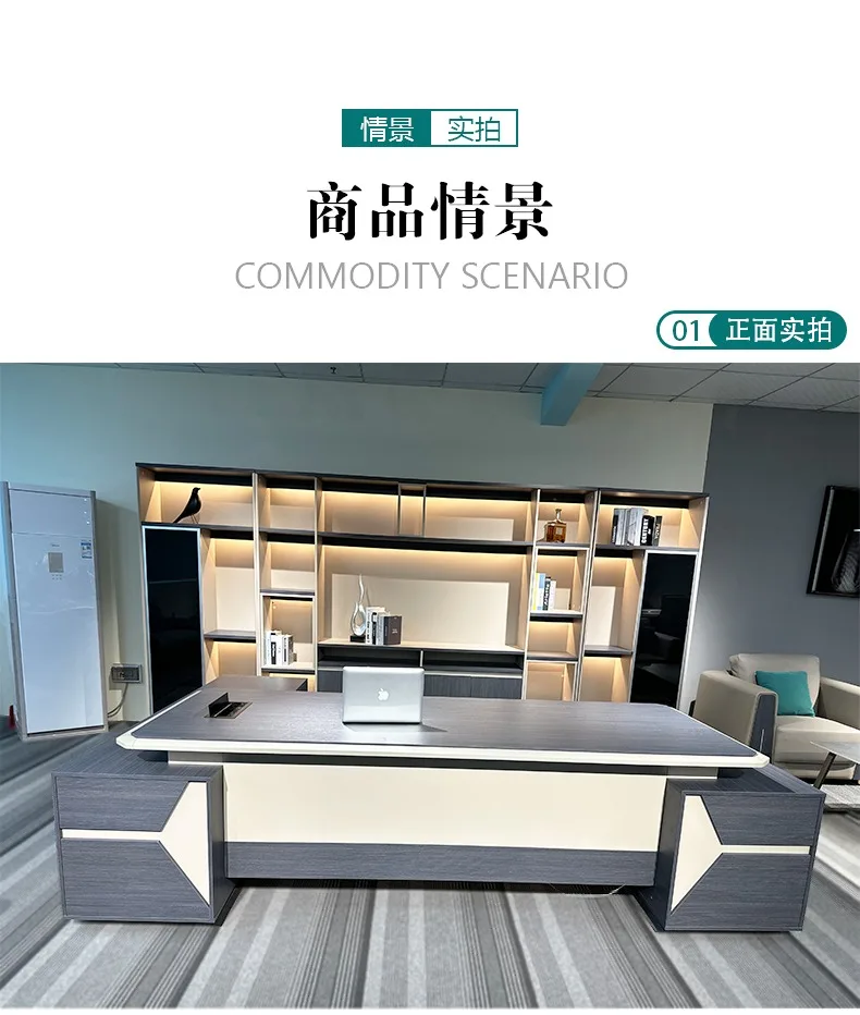 Description Picture 5 of itemExecutive Reception Desk Drawers Standing Luxury Makeup Modern Office Desk Storage Filing Mesa De Escritorio Desk Accessories