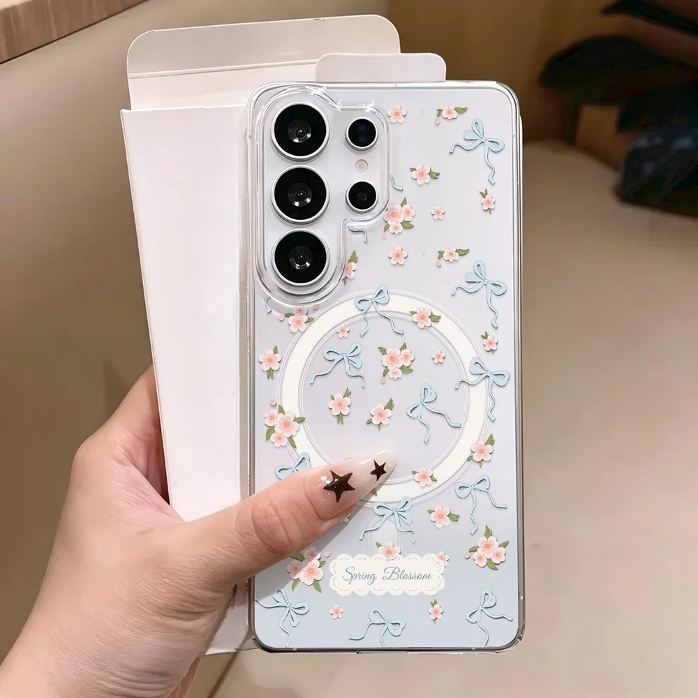 Magnetic Phone Case with Vibrant Hand-Drawn Doodles Design