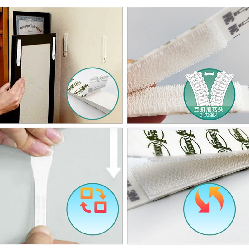 Command Strips Non-nail Double-sided Adhesive Strip Non-trace Replacement Installed Photo Wall Poster Paste Firm