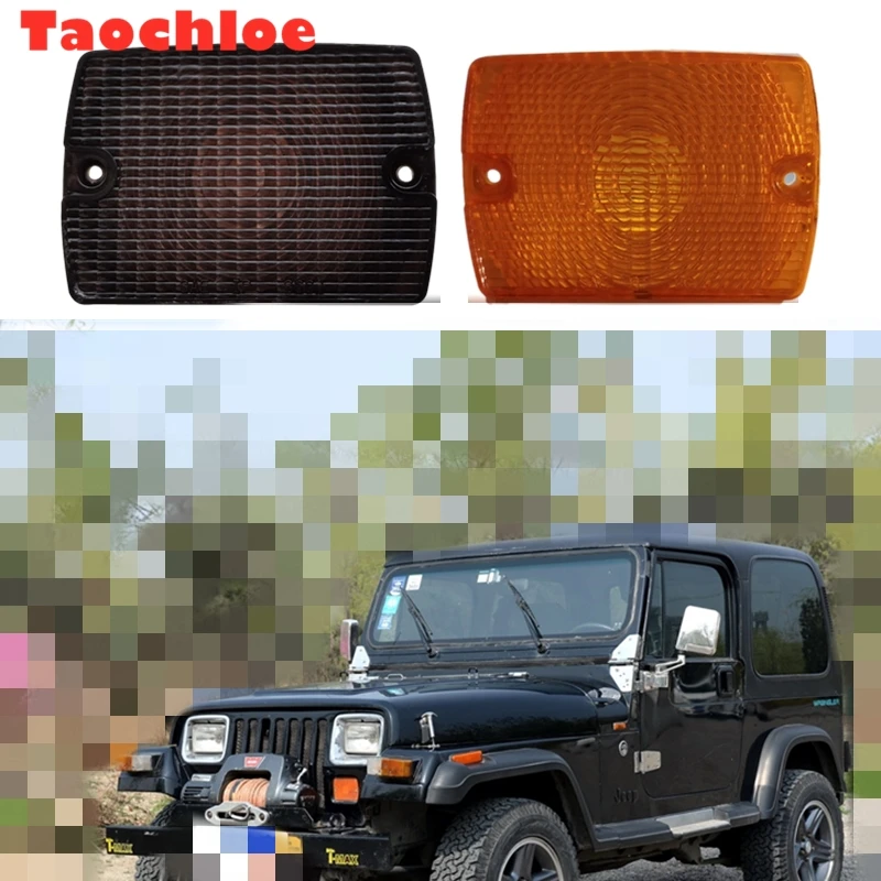 2Pcs Front Turn Signal Light Lens For Jeep Wrangler YJ Front bumper lights  case 1987 1995 Jeep Wrangler Y Replacement YJ Case| | - AliExpress