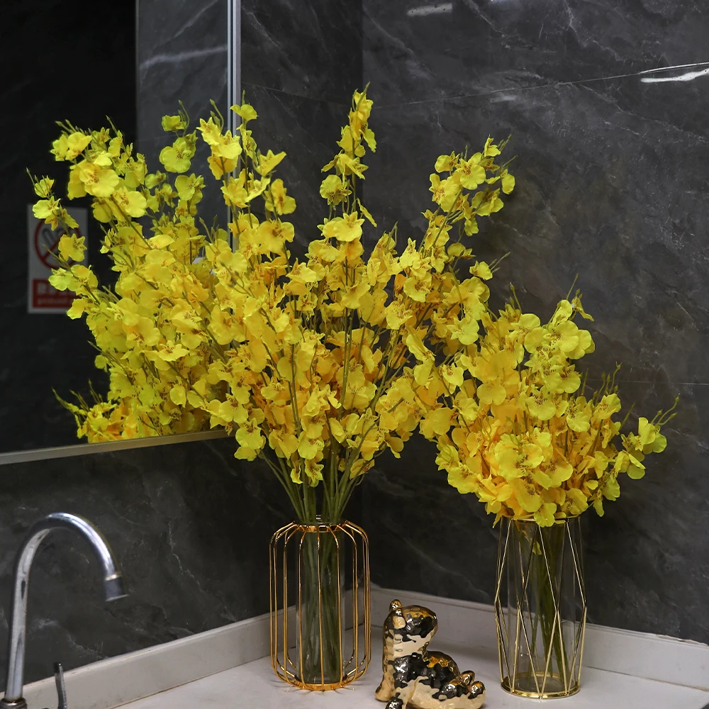 LIHDESTB 6Pcs Bundel Mini Chrysant Bloem Bal Zijde Kunstbloemen Voor Bruiloft Decoratie Bruids Flores Groen