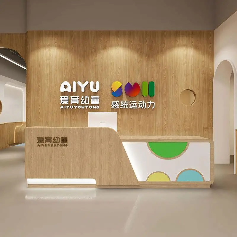 Children Park Counter Cash Desk Table Aesthetics Center Reception Hotel Dance Kindergarten Front Early Education Style Bar