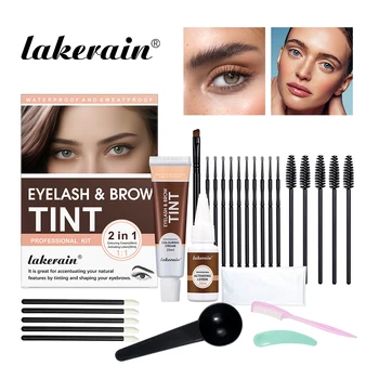 Eyebrow Tint Dye Professional Eyebrow Dye Waterproof Long-lasting Eyebrow Brow Kit Semi Permanent Eyebrow Home Use Pro Kit 1