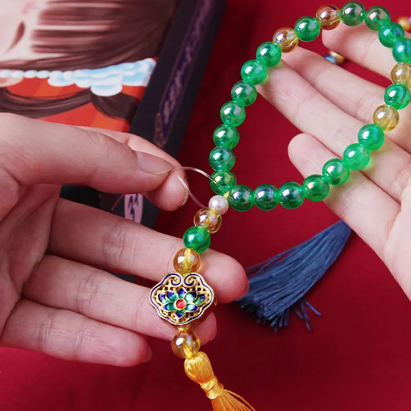 

diy bead jewellery set Rings Necklaces jewelry making accessories for children Handmade Girls Toys Creativity Beading Kits Art
