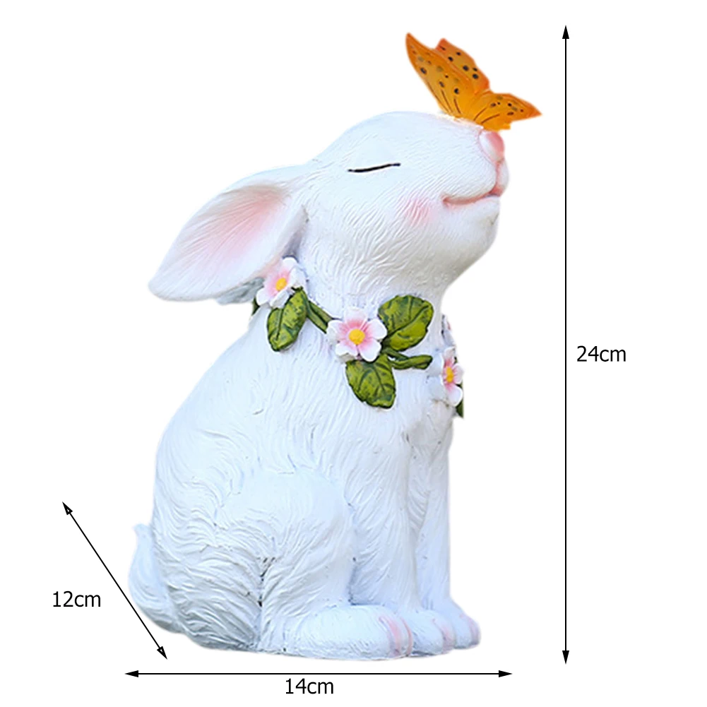 Tanie Solar Rabbit dekoracyjna lampa ochrona przed słońcem królik żywiczny lampa sklep