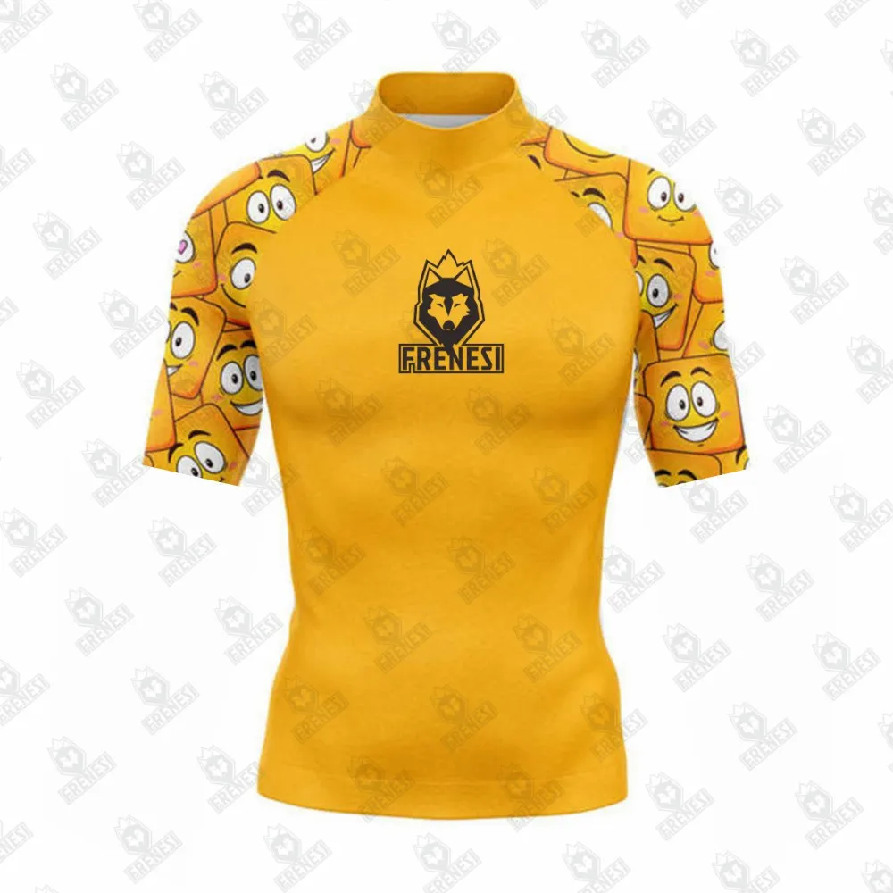 Men Short Sleeve Rashguard T Shirt Swimsuit Beach Tight Swimming Suit Beach Diving Swimwear Frenesi Summer Surf Rashguard