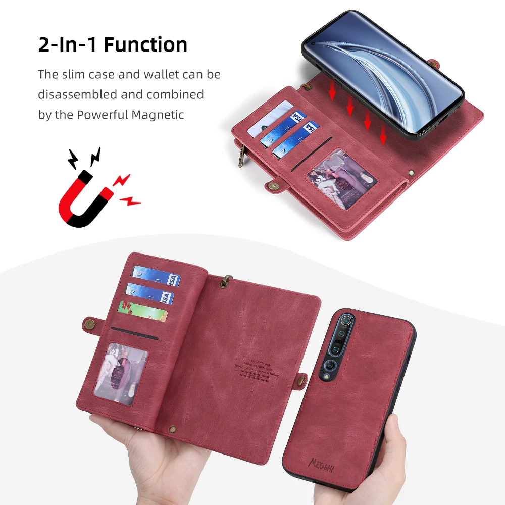 phone belt pouch Wallet Shoulder Bag Phone Case For XiaoMi 9 10 10Pro 11 5G RedMi 8 9 10 Note8 Note9 Note10 Note11 Poco M3 M4 X3 Pro NFC phone purse