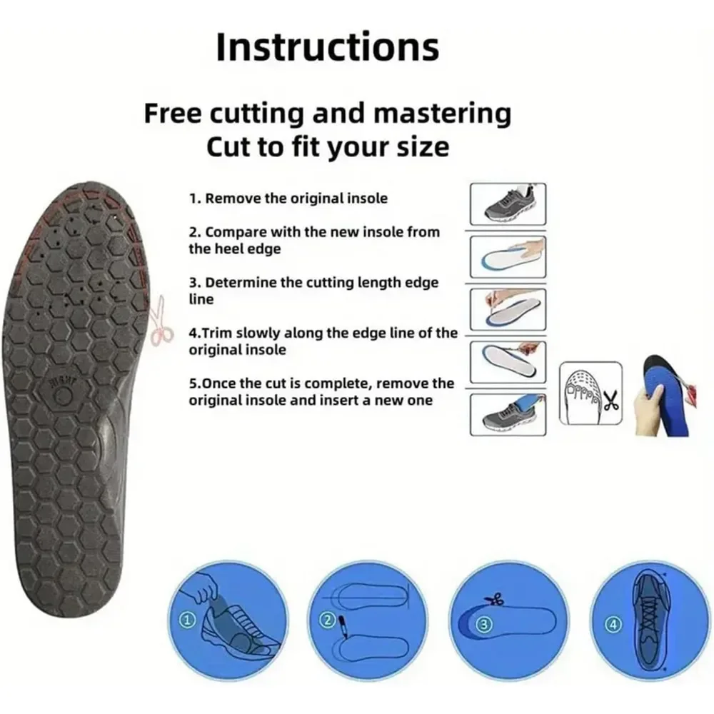 Orthopedic Insoles Acupressure Insoles for Men and Women Remove Odor Massage Shoe Pads