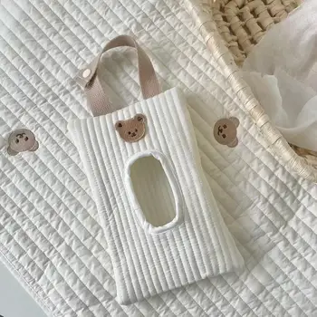 Accessori per passeggino Custodia per salviette umidificate Estrattore Scatola per fazzoletti Trapunta Copri asciugamano solido Borsa per appendere neonato per carrello