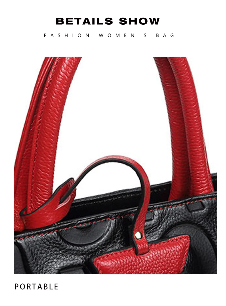 Neue Modische Damenhandtasche Vielseitige Tasche aus Hochwertigem Rindsleder Umhängetasche für Damen – Detail 13