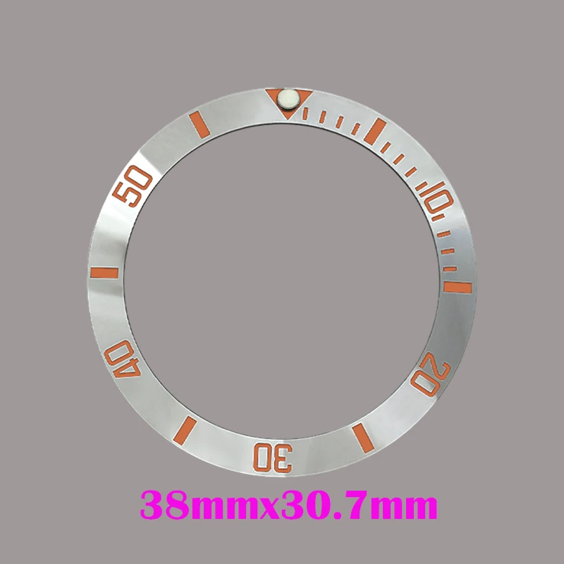 38 mm x 30,6 mm gebogener Keramik-Lünetteneinsatz, passend für SKX007 SKX009 GMT SUB Uhrengehäuse NH35 NH36 Uhrwerk Lünettenring, Uhren-Refit-Teil – Detail 8