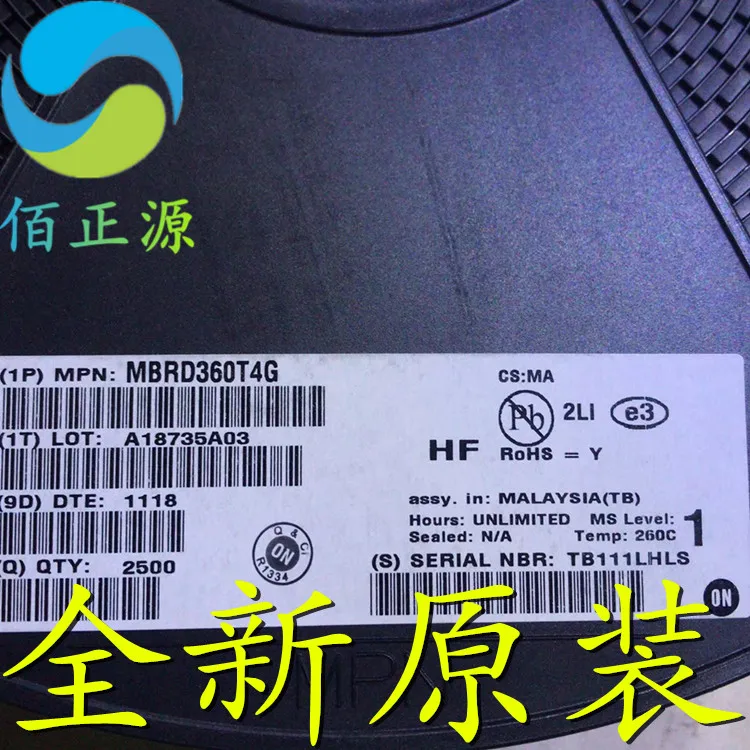 

10 шт. Оригинальный Новый MBRD360T4G Silkscreen B360G TO-252 3A 60V диод Шоттки