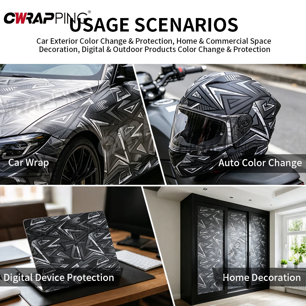 Pellicola Adesiva per Wrapping Auto, Carta Vinilica Camouflage per Moto, Adesivi per Veicoli, Accessori per Rivestimento Carrozzeria Auto - Image 6