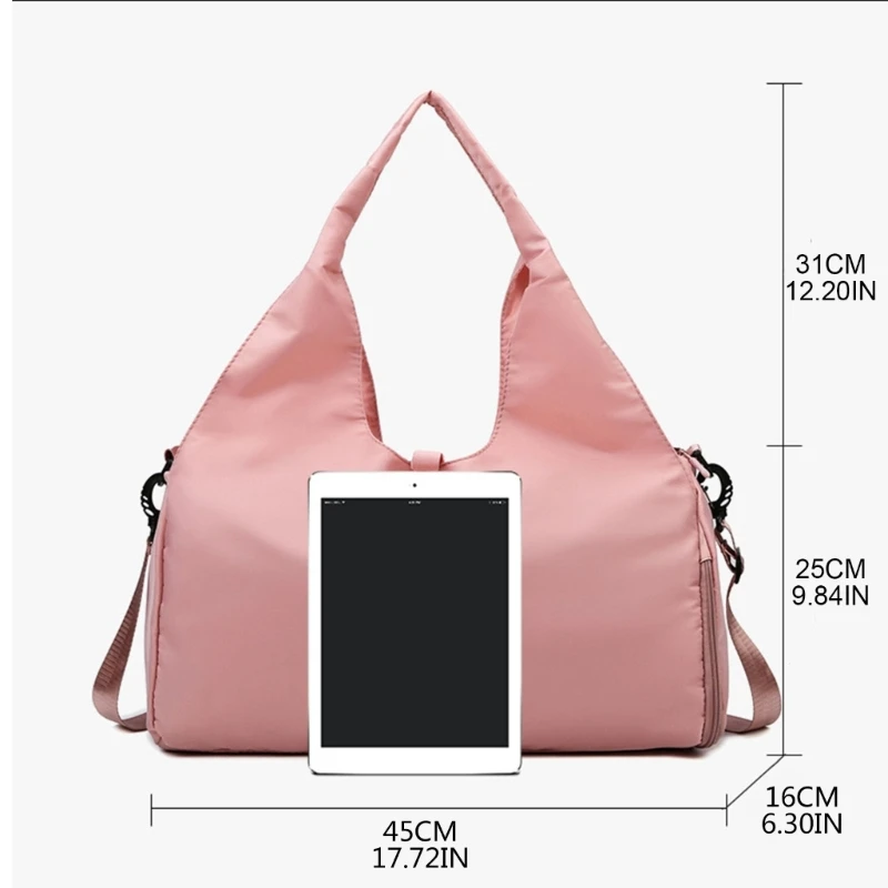 Sport Duffle Workout Bags with Shoe Compartment for Women Shoulder Weekend Bags