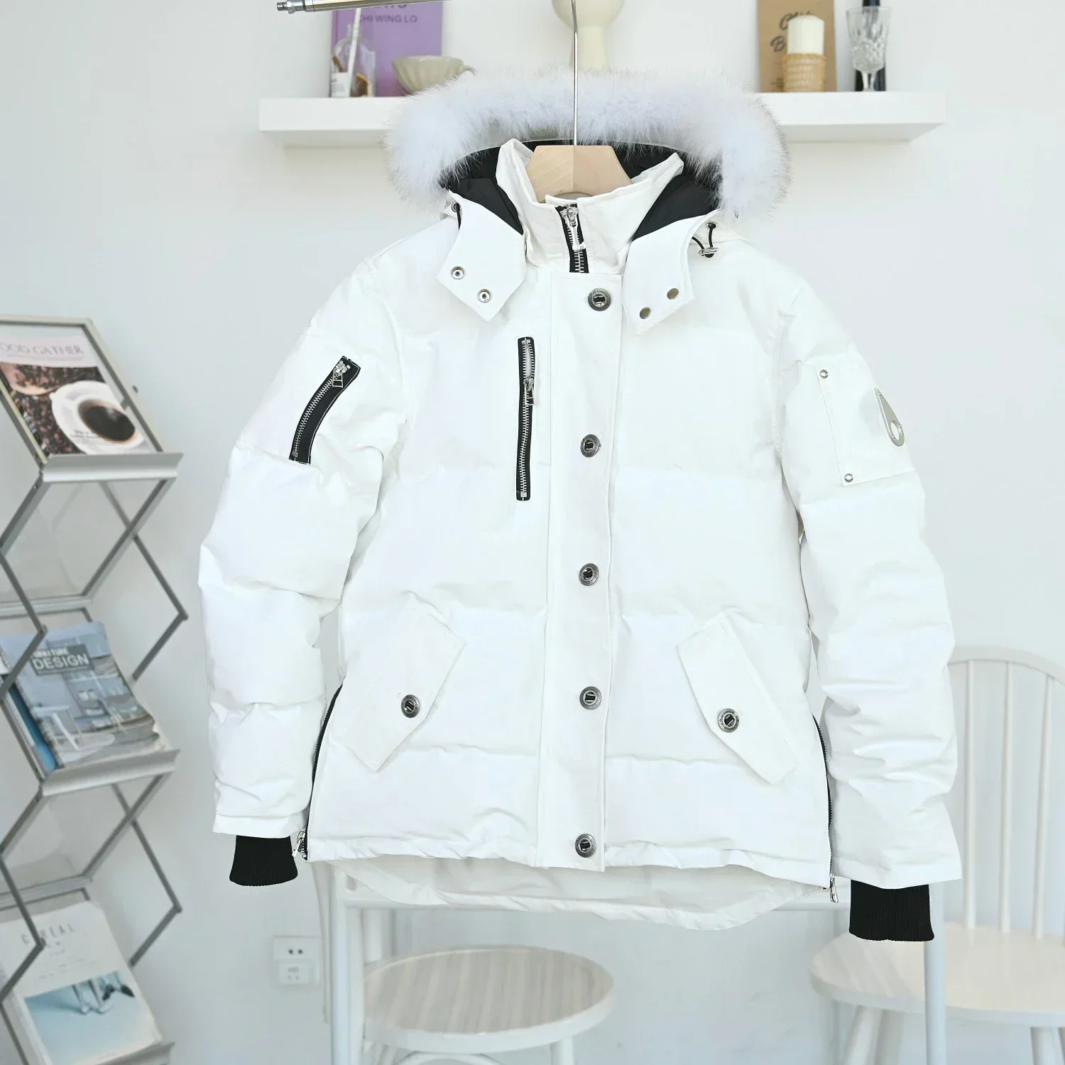 

Новинка 2024, мужской пуховик, зимняя теплая плотная куртка с капюшоном, модная мужская куртка, пальто, повседневные зимние куртки Fox Coolar