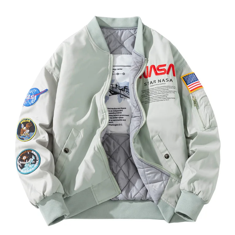 

American Casual Street Tide Jacket Men's Thickened Cotton Coat Jacket Loose Embroidery Baseball Suit Women Couple Pilot Jacket