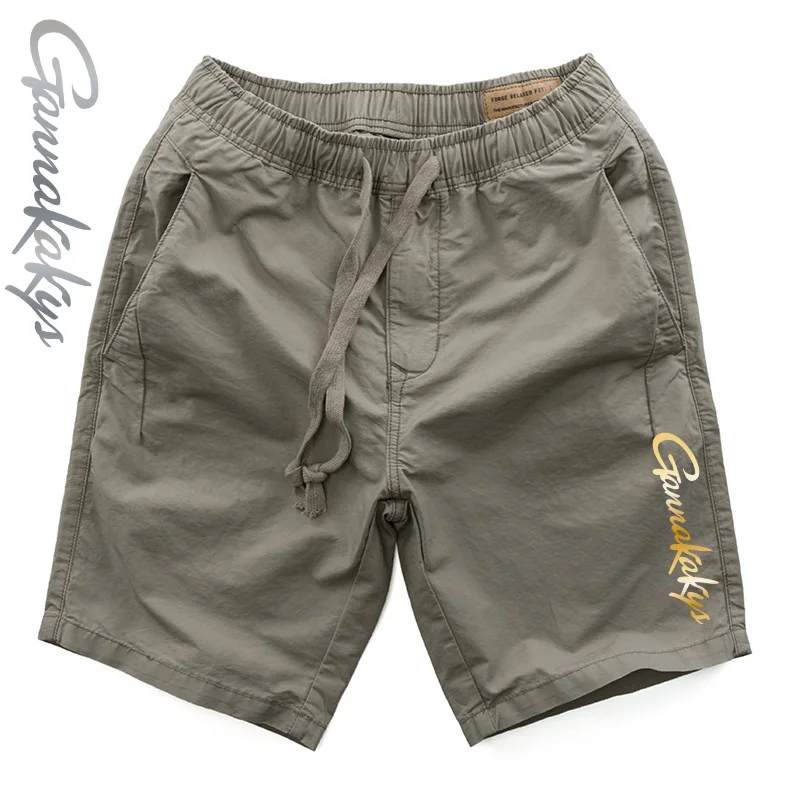 Outdoor Fishing Pants Men's Summer Lightweight Drawstring Solid Color Breathable Sports Shorts Beach Men's Shorts