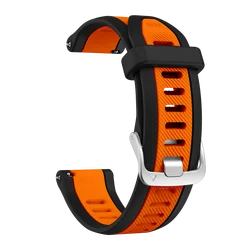 Breathable Adjustable Silicone Fitness Watch Band - 20MM Universal (Orange  Black)