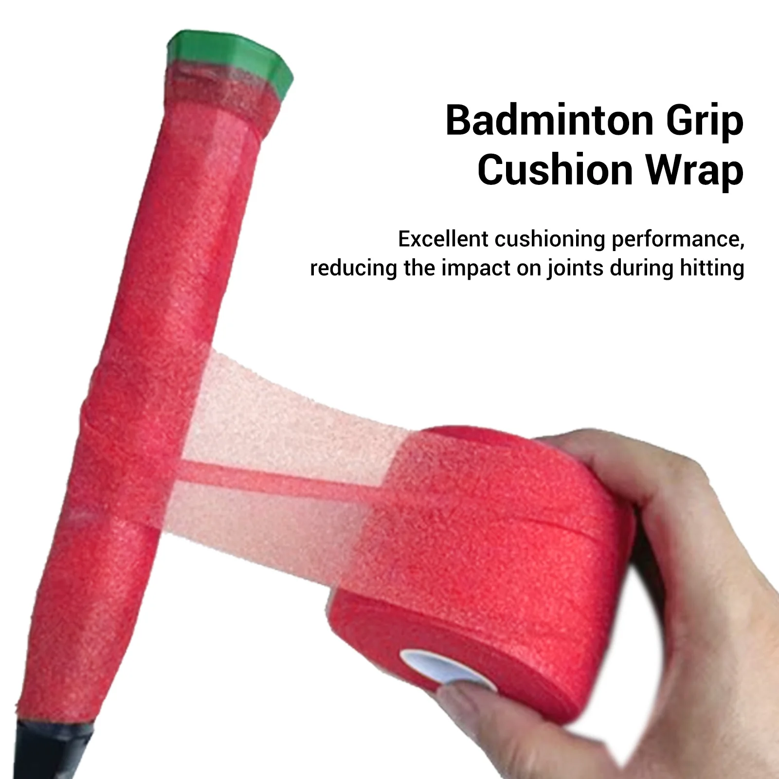 Badminton Grip Cushion Wrap 60mm Width 20m Length Shock Absorption Tennis Racket Grip Tape Backing Film