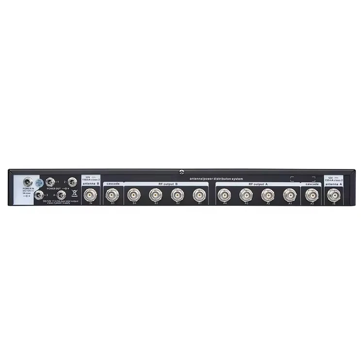 UA844 전문가용 USB 마이크 앰프 (XLR 커넥터 포함) 무선 통신용 10채널 안테나 분배 시스템